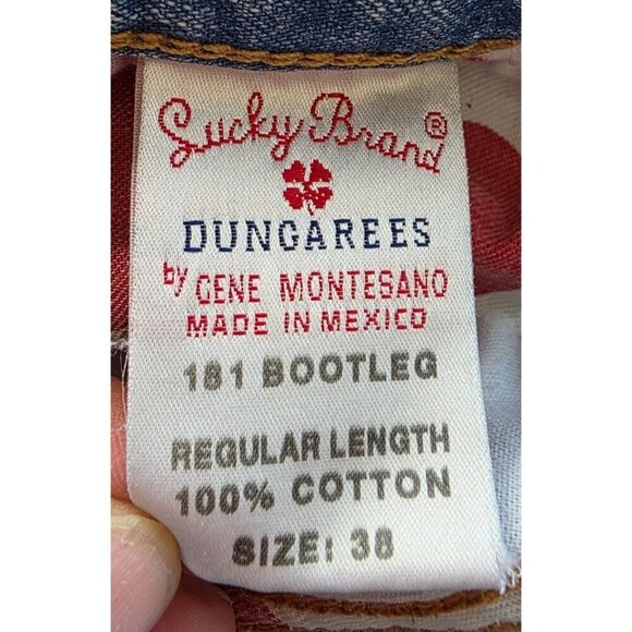 Lucky Brand Light Wash Denim Bootleg Jeans Size 38 Regular Length 100% Cotton Ma - Picture 4 of 16